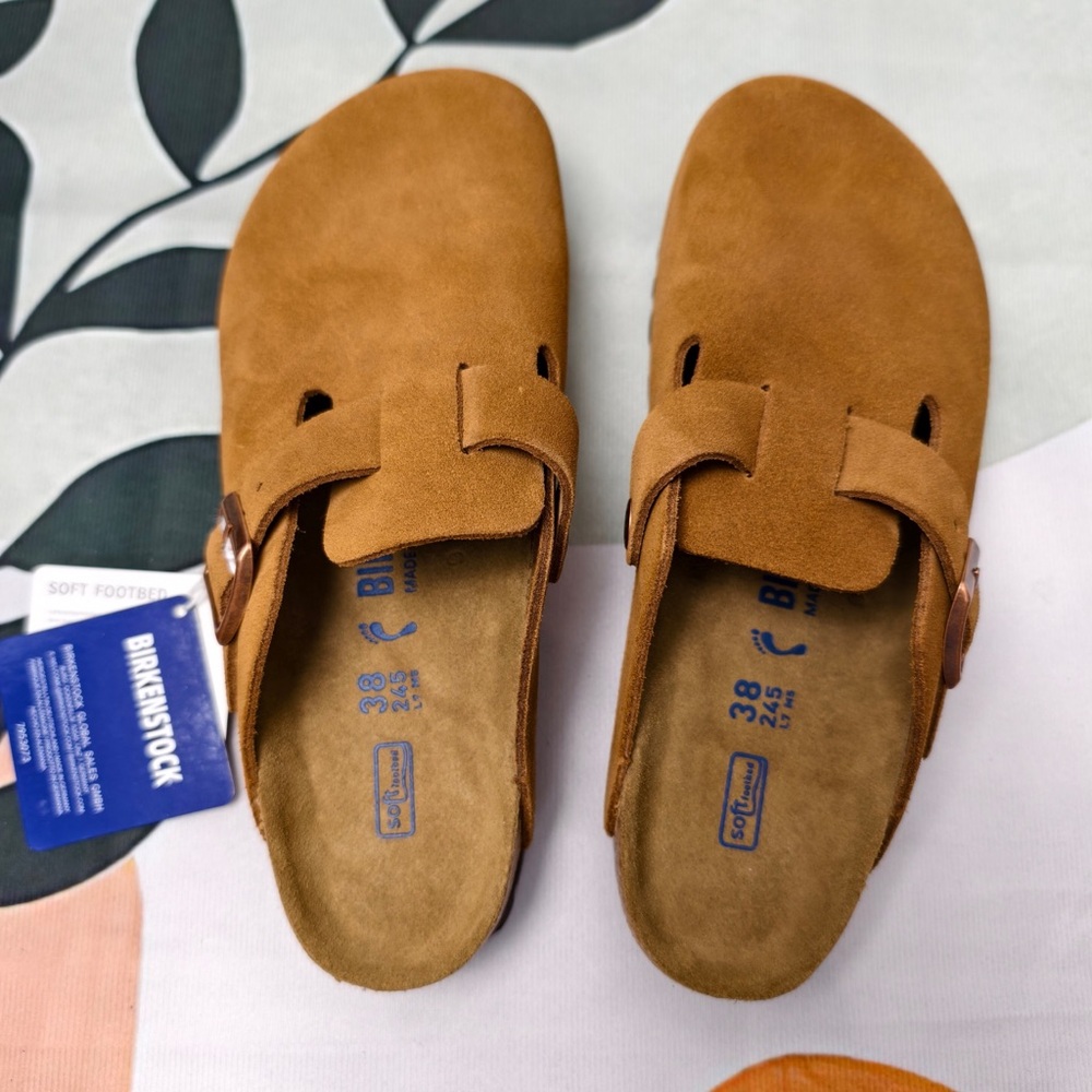 🌟🌟🌟Women's Mink Suede Birkenstock Boston Shoes - Narrow Fit - Picture 2 of 5